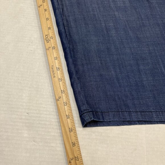 Standards and Practices Pants Womens 16 Chambray Wide Leg Cropped Paperbag Waist - Picture 4 of 12